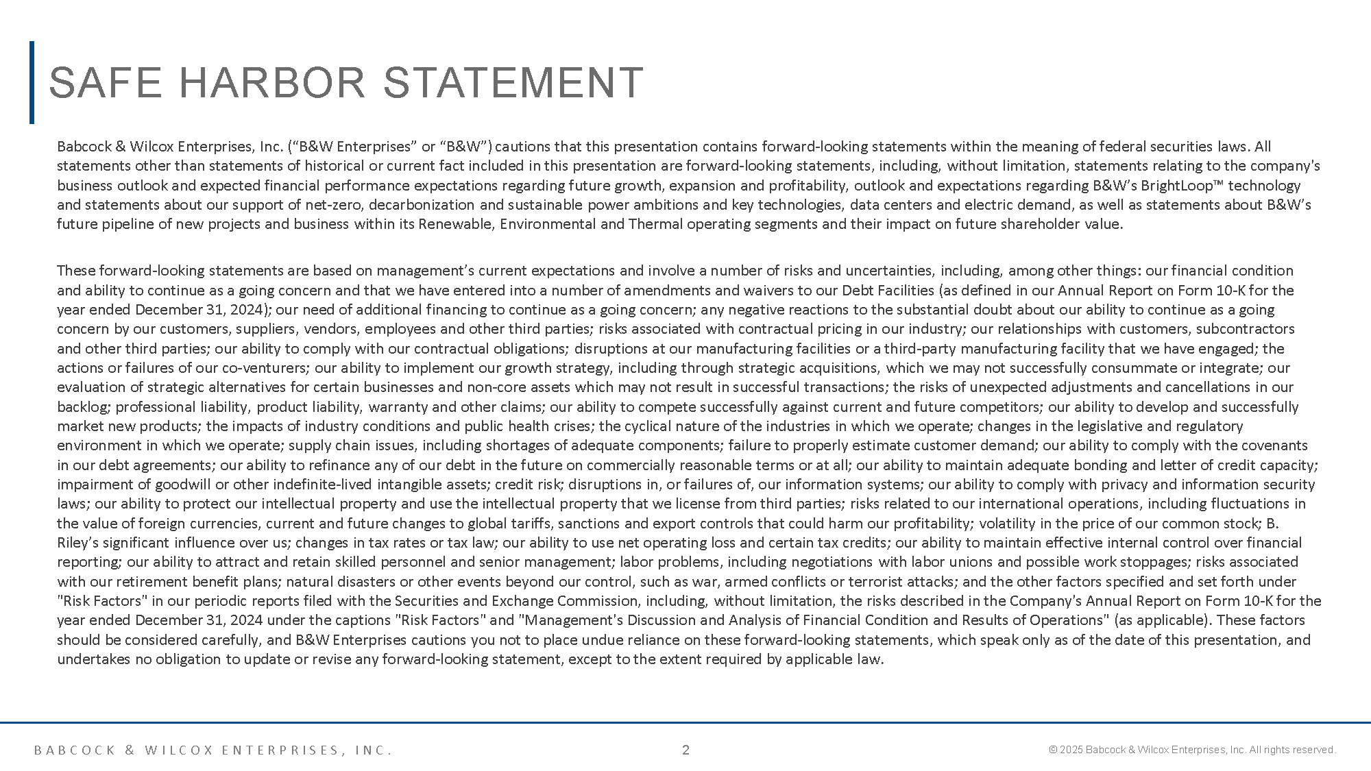 B&W IR Overview   August 2025 Page 02