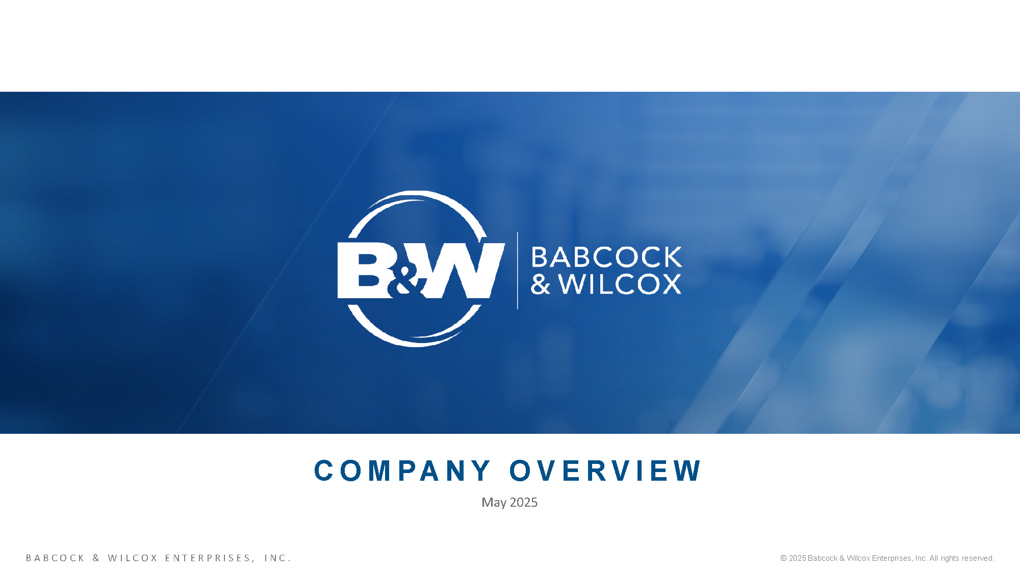 BW IR Overview May 2025 Page 01
