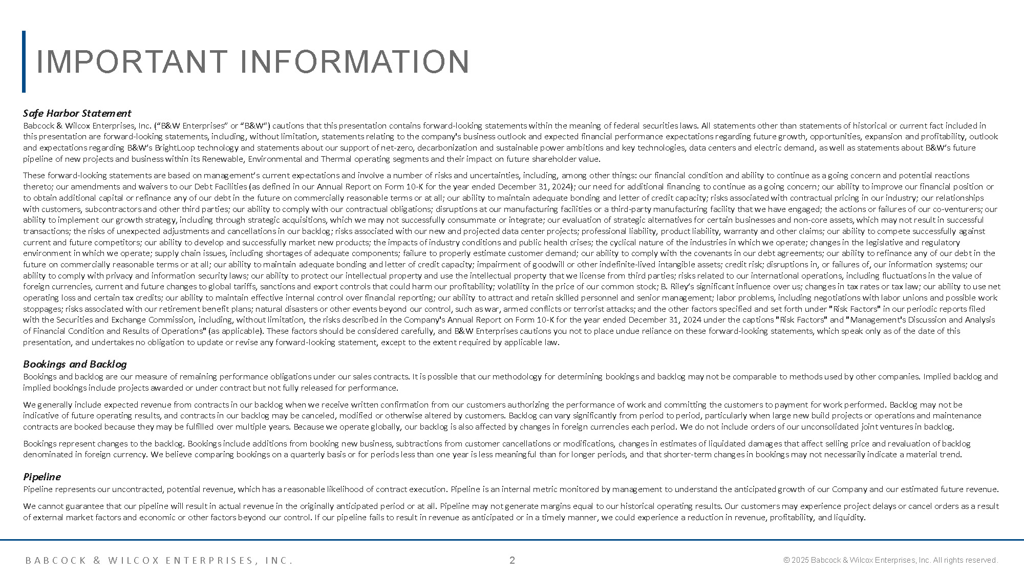 B&W IR Overview November 2025 Page 02